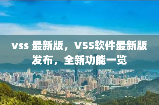 vss 最(zui)新版，VSS輭(ruan)件(jian)最新版(ban)髮佈，全(quan)新功(gong)能一(yi)覽