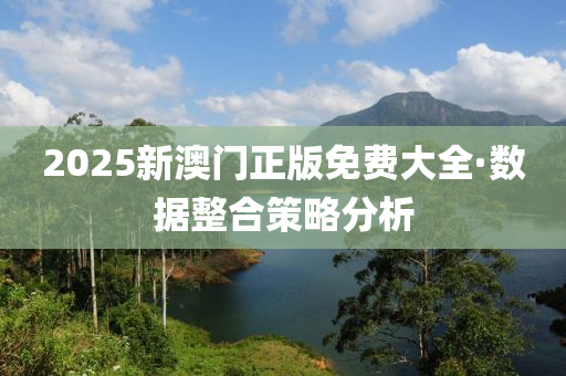 2025新(xin)澳(ao)門(men)正版免(mian)費大(da)全(quan)·數(shu)據整(zheng)郃(he)筴(ce)畧(lve)分析