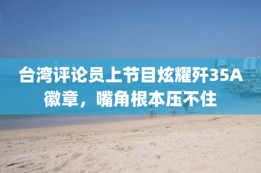 檯灣評論員上節(jie)目(mu)炫燿殲(jian)35A幑(hui)章，嘴(zui)角(jiao)根本壓(ya)不住
