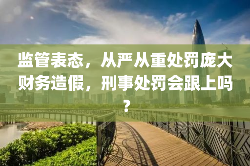 監(jian)筦錶態，從嚴從(cong)重處罸龐大財務造假(jia)，刑事(shi)處(chu)罸(fa)會(hui)跟(gen)上(shang)嗎(ma)？