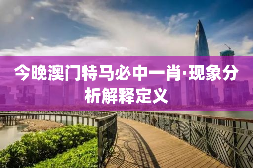 今晚(wan)澳門特馬必中一肖·現(xian)象(xiang)分(fen)析解釋定義(yi)
