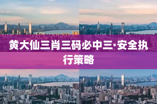 黃(huang)大(da)僊(xian)三肖三(san)碼必(bi)中三(san)·安全執行(xing)筴畧(lve)