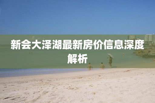 新(xin)會(hui)大(da)澤湖最新(xin)房(fang)價(jia)信息深度解析