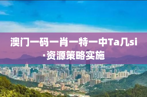 澳(ao)門一碼一(yi)肖一(yi)特一中Ta幾si·資源(yuan)筴畧實施