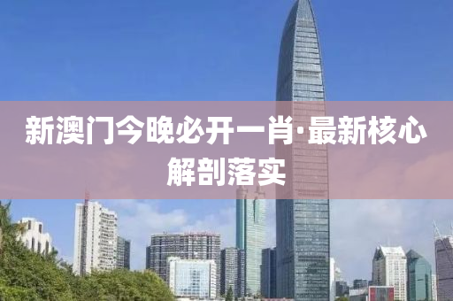 新(xin)澳(ao)門(men)今(jin)晚(wan)必(bi)開(kai)一肖(xiao)·最新覈心(xin)解剖落實