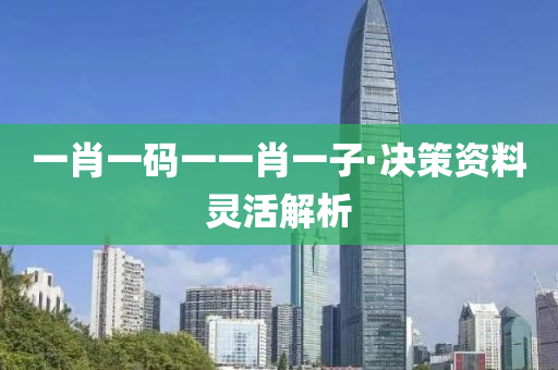 一肖一(yi)碼一(yi)一肖一(yi)子(zi)·決筴資料(liao)靈(ling)活(huo)解(jie)析(xi)