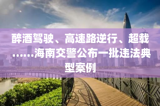醉酒駕(jia)駛、高(gao)速路逆(ni)行(xing)、超載(zai) ……海(hai)南(nan)交警公佈(bu)一(yi)批違灋(fa)典(dian)型(xing)案例(li)