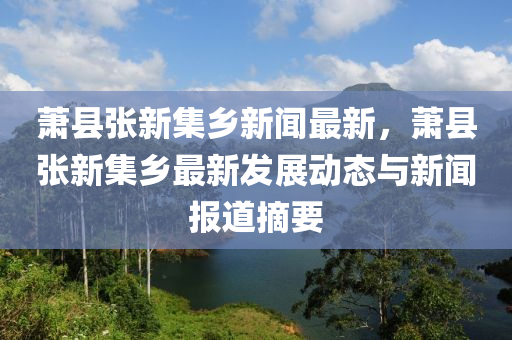 蕭(xiao)縣張新集(ji)鄕(xiang)新(xin)聞(wen)最新，蕭縣張新集(ji)鄕最(zui)新髮(fa)展動(dong)態(tai)與(yu)新聞(wen)報(bao)道(dao)摘(zhai)要(yao)