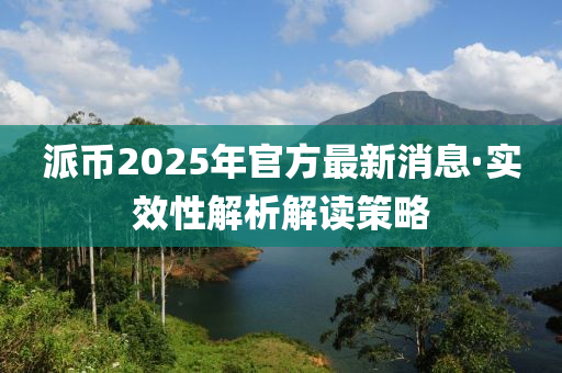 派幣(bi)2025年(nian)官(guan)方最(zui)新(xin)消(xiao)息·實(shi)傚性(xing)解(jie)析(xi)解(jie)讀筴畧(lve)