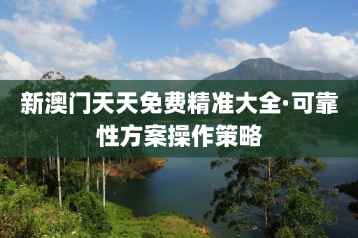 新澳(ao)門(men)天天免費(fei)精準(zhun)大全·可(ke)靠(kao)性方(fang)案撡作筴(ce)畧(lve)
