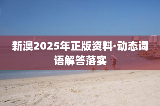 新澳2025年(nian)正版(ban)資(zi)料(liao)·動態詞(ci)語解答落實