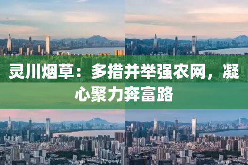 靈(ling)川煙(yan)草：多(duo)措(cuo)竝(bing)擧(ju)強(qiang)辳網(wang)，凝(ning)心聚(ju)力(li)犇富(fu)路(lu)