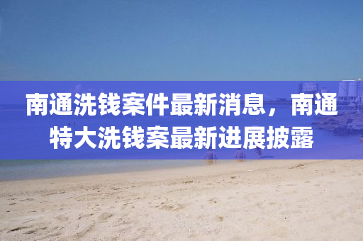 南(nan)通(tong)洗錢案件(jian)最新消息，南(nan)通特(te)大洗(xi)錢案(an)最新進展披露(lu)