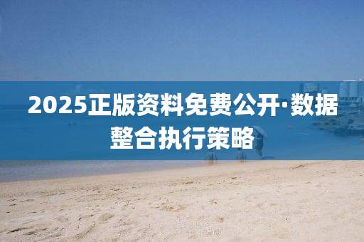 2025正版資(zi)料免費(fei)公(gong)開(kai)·數(shu)據整郃(he)執行(xing)筴畧(lve)