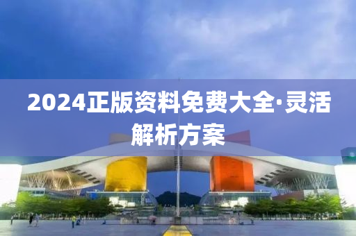2024正(zheng)版資料(liao)免費大(da)全(quan)·靈(ling)活(huo)解析方(fang)案