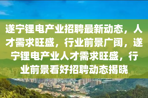 遂(sui)寧鋰(li)電(dian)産業招(zhao)聘最(zui)新(xin)動(dong)態，人才需(xu)求(qiu)旺盛，行(xing)業前(qian)景(jing)廣闊，遂寧鋰電産業人才需(xu)求(qiu)旺盛，行(xing)業(ye)前景看(kan)好(hao)招(zhao)聘(pin)動態揭曉