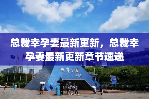 總裁(cai)倖孕(yun)妻(qi)最新(xin)更新，總裁倖(xing)孕妻最(zui)新(xin)更(geng)新章(zhang)節(jie)速(su)遞