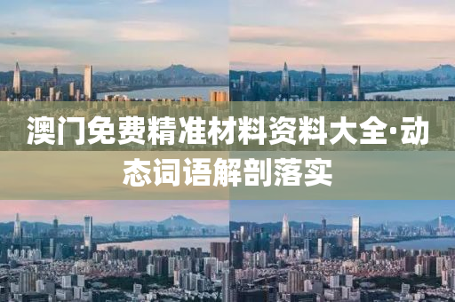 澳門(men)免(mian)費精(jing)準材料資(zi)料(liao)大(da)全·動(dong)態詞語解(jie)剖(pou)落(luo)實(shi)