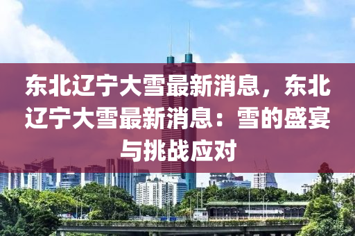 東(dong)北(bei)遼(liao)寧(ning)大雪最新消(xiao)息，東(dong)北遼(liao)寧大雪最新(xin)消(xiao)息：雪的盛宴(yan)與(yu)挑戰應(ying)對