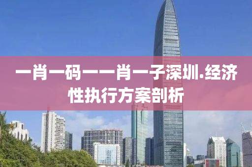 一肖一(yi)碼一(yi)一(yi)肖一子深圳(zhen).經(jing)濟(ji)性執(zhi)行方案剖(pou)析(xi)