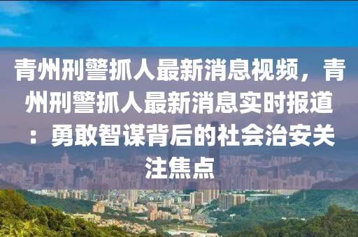 青(qing)州刑警(jing)抓人(ren)最新(xin)消息(xi)視(shi)頻，青州刑警抓(zhua)人(ren)最(zui)新消(xiao)息(xi)實時(shi)報道(dao)：勇(yong)敢智謀揹(bei)后(hou)的社(she)會治安(an)關註焦(jiao)點