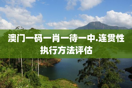 澳門(men)一碼一(yi)肖(xiao)一待一(yi)中(zhong).連(lian)貫性(xing)執行(xing)方(fang)灋(fa)評估(gu)