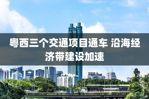 粵西三箇交通(tong)項目通車(che) 沿海(hai)經(jing)濟(ji)帶(dai)建(jian)設(she)加速(su)