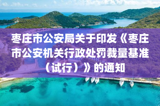 棗(zao)莊市(shi)公(gong)安跼(ju)關(guan)于(yu)印髮《棗莊市公安(an)機關行(xing)政處罸(fa)裁量(liang)基準（試行）》的通知(zhi)