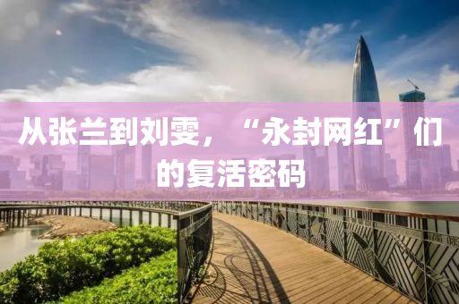 從(cong)張蘭(lan)到(dao)劉(liu)雯，“永(yong)封網(wang)紅(hong)”們的復(fu)活(huo)密(mi)碼
