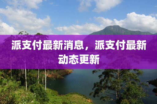 派(pai)支(zhi)付最(zui)新消息(xi)，派(pai)支(zhi)付最(zui)新動(dong)態(tai)更(geng)新