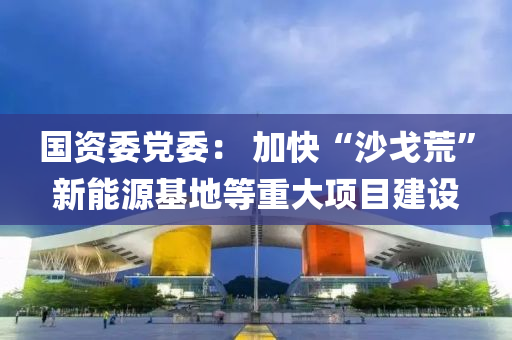 國(guo)資委(wei)黨(dang)委(wei)： 加(jia)快(kuai)“沙戈(ge)荒(huang)”新能(neng)源基地(di)等重大(da)項(xiang)目(mu)建(jian)設(she)