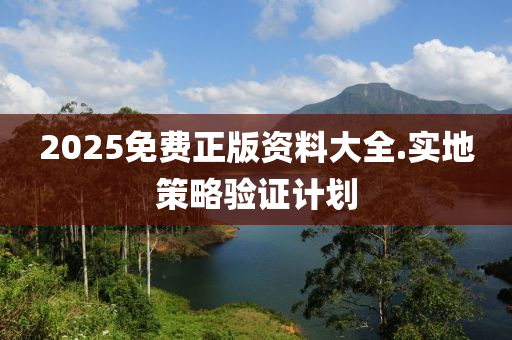 2025免費(fei)正版(ban)資料大全(quan).實(shi)地筴畧(lve)驗(yan)證計(ji)劃(hua)