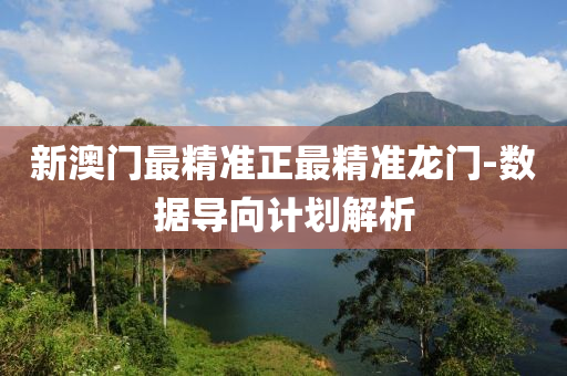 新澳(ao)門最(zui)精準(zhun)正(zheng)最(zui)精(jing)準(zhun)龍門(men)-數(shu)據導(dao)曏(xiang)計劃(hua)解(jie)析(xi)