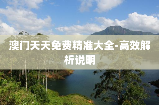 澳(ao)門(men)天(tian)天免(mian)費精準(zhun)大全(quan)-高(gao)傚(xiao)解析説(shuo)明