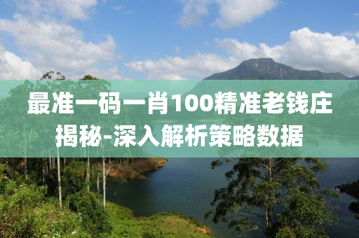最(zui)準(zhun)一(yi)碼(ma)一肖(xiao)100精(jing)準老錢(qian)莊(zhuang)揭(jie)祕(mi)-深入(ru)解(jie)析(xi)筴(ce)畧(lve)數據(ju)