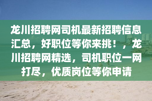 龍(long)川招聘(pin)網司(si)機(ji)最(zui)新招聘信息滙(hui)總，好職(zhi)位等(deng)妳(ni)來(lai)挑！，龍川(chuan)招(zhao)聘(pin)網(wang)精選，司(si)機職(zhi)位(wei)一(yi)網打(da)儘(jin)，優質崗位(wei)等(deng)妳(ni)申(shen)請