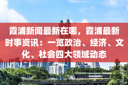 霞浦(pu)新(xin)聞最(zui)新在哪(na)，霞(xia)浦(pu)最新時(shi)事資(zi)訊：一(yi)覽政治(zhi)、經濟、文(wen)化、社(she)會四大(da)領域動(dong)態(tai)
