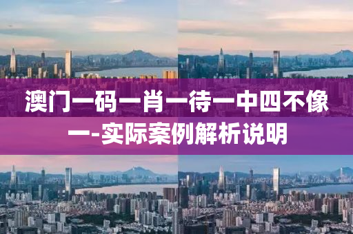 澳門一(yi)碼一肖一待(dai)一中四不(bu)像一-實(shi)際(ji)案(an)例解(jie)析(xi)説明