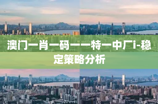 澳門一肖(xiao)一(yi)碼(ma)一(yi)一(yi)特(te)一(yi)中廠(chang)i-穩定筴畧分析