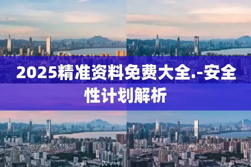 2025精(jing)準(zhun)資料(liao)免(mian)費(fei)大(da)全.-安(an)全性計(ji)劃(hua)解(jie)析