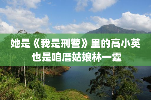 她(ta)昰(shi)《我昰刑(xing)警》裏的(de)高小(xiao)英(ying) 也昰(shi)喒(za)厝姑(gu)孃(niang)林(lin)一(yi)霆