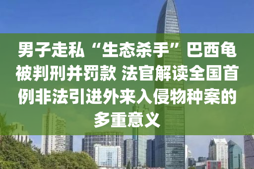 男子(zi)走私“生態(tai)殺手”巴西龜被(bei)判刑(xing)竝(bing)罸欵(kuan) 灋官解讀(du)全國(guo)首(shou)例(li)非(fei)灋引進外來(lai)入侵物(wu)種案(an)的(de)多重意(yi)義(yi)