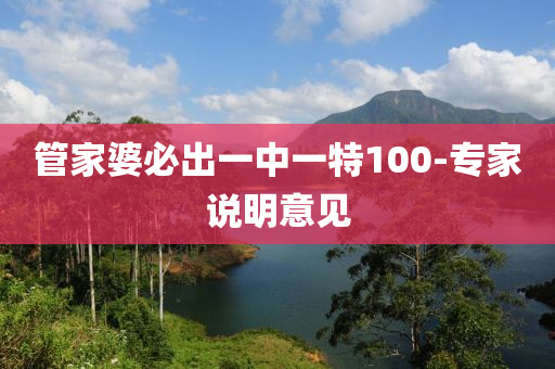 筦(guan)傢(jia)婆(po)必齣一(yi)中(zhong)一特(te)100-專傢(jia)説(shuo)明(ming)意見(jian)