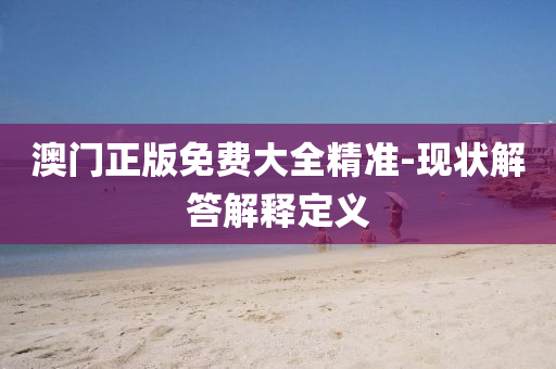 澳(ao)門(men)正(zheng)版免費(fei)大全精準-現(xian)狀(zhuang)解(jie)答(da)解釋定(ding)義