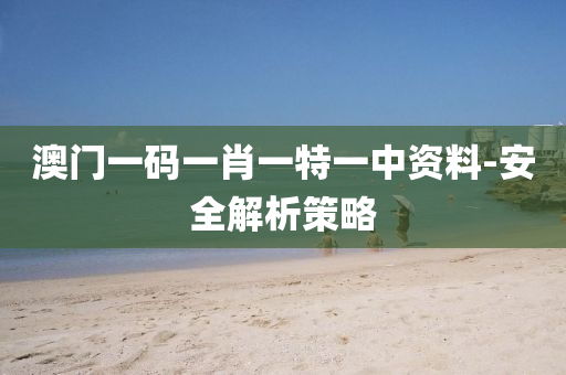 澳門(men)一(yi)碼(ma)一(yi)肖一(yi)特(te)一(yi)中(zhong)資料-安(an)全解(jie)析筴畧(lve)