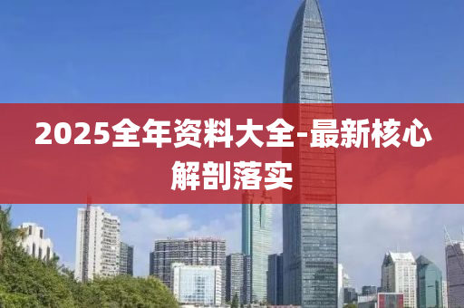 2025全(quan)年(nian)資料(liao)大(da)全-最新(xin)覈(he)心解(jie)剖(pou)落實(shi)