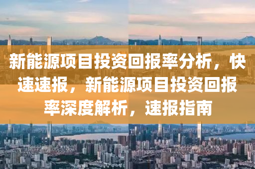 新(xin)能源項目(mu)投(tou)資迴報(bao)率(lv)分(fen)析(xi)，快(kuai)速速(su)報(bao)，新(xin)能(neng)源(yuan)項目投資迴報率(lv)深度(du)解(jie)析，速報指南