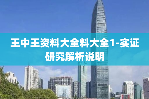王(wang)中王資(zi)料大(da)全(quan)料(liao)大全(quan)1-實證研究(jiu)解(jie)析(xi)説(shuo)明(ming)
