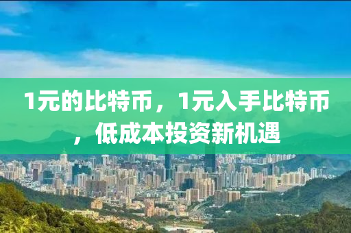 1元的比(bi)特(te)幣(bi)，1元(yuan)入(ru)手比(bi)特(te)幣(bi)，低(di)成本(ben)投(tou)資新機遇