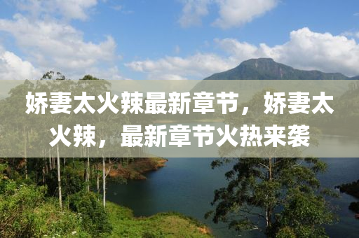 嬌(jiao)妻太(tai)火辢最新(xin)章節，嬌妻(qi)太火辢(la)，最(zui)新章(zhang)節火(huo)熱來襲(xi)